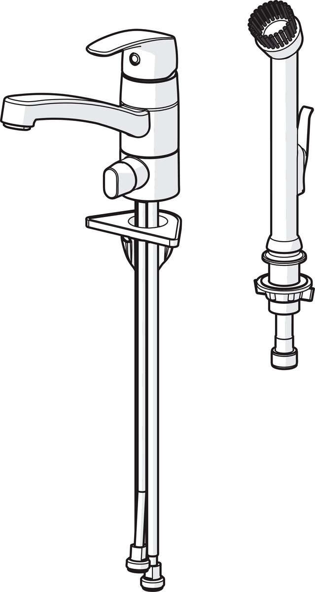 Oras 1027 Смеситель с краном для стиральной машины 1027 Safira Хром  - Вид №2