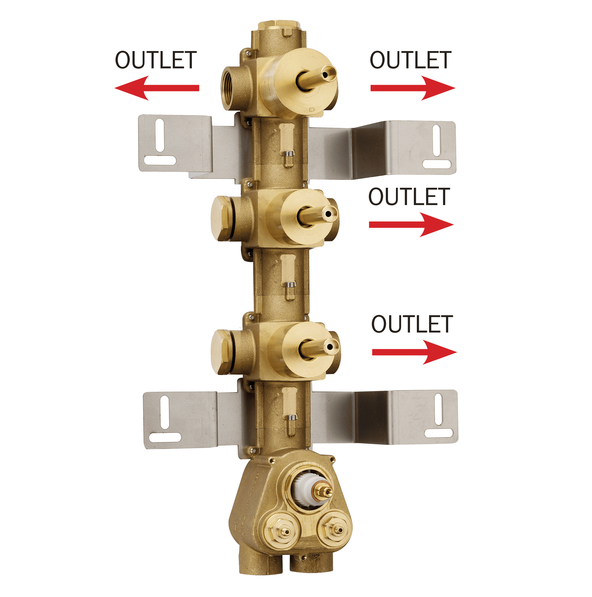 Z031205 + Z030271 000 Смеситель & запорный кран Oki 4 Outlets (with diverter) HP BOSSINI  - Вид №1