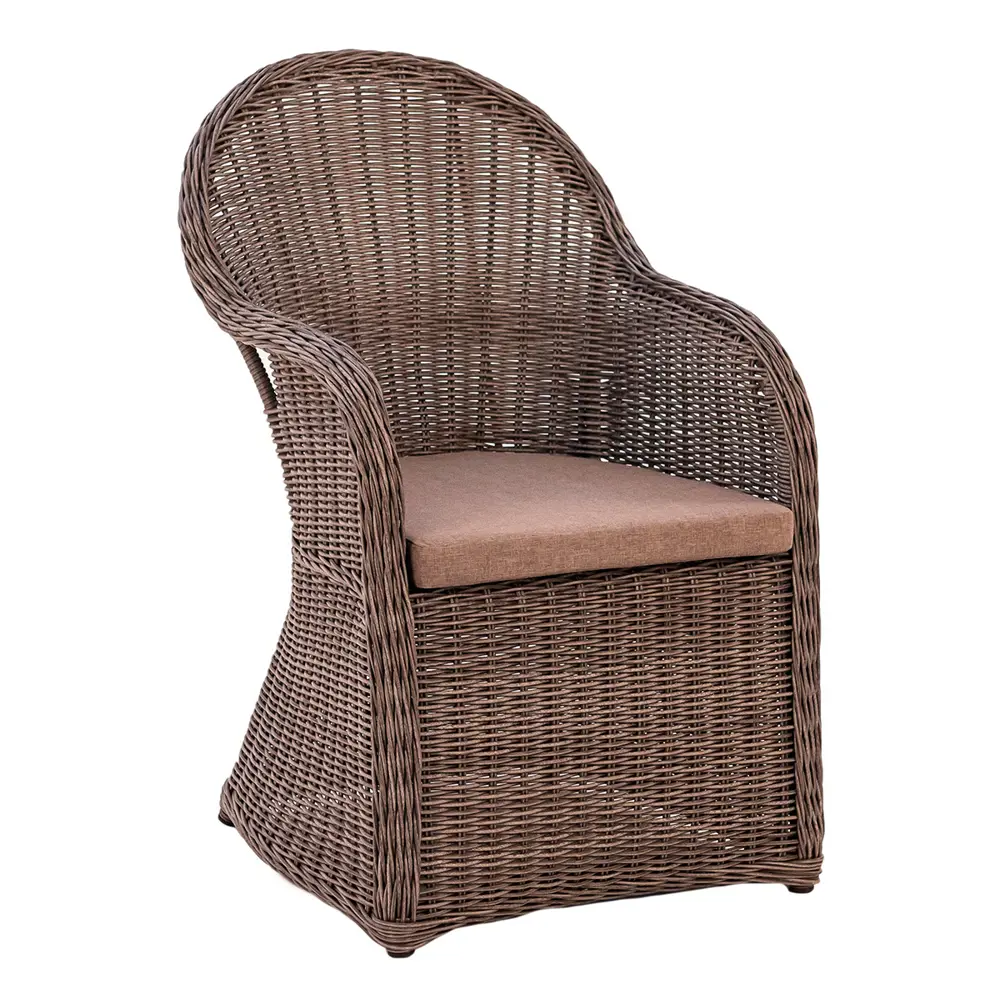 Кресло Amaro 59x75x93 см алюминий/искусственный ротанг каштан Santreyd STLM-2092861