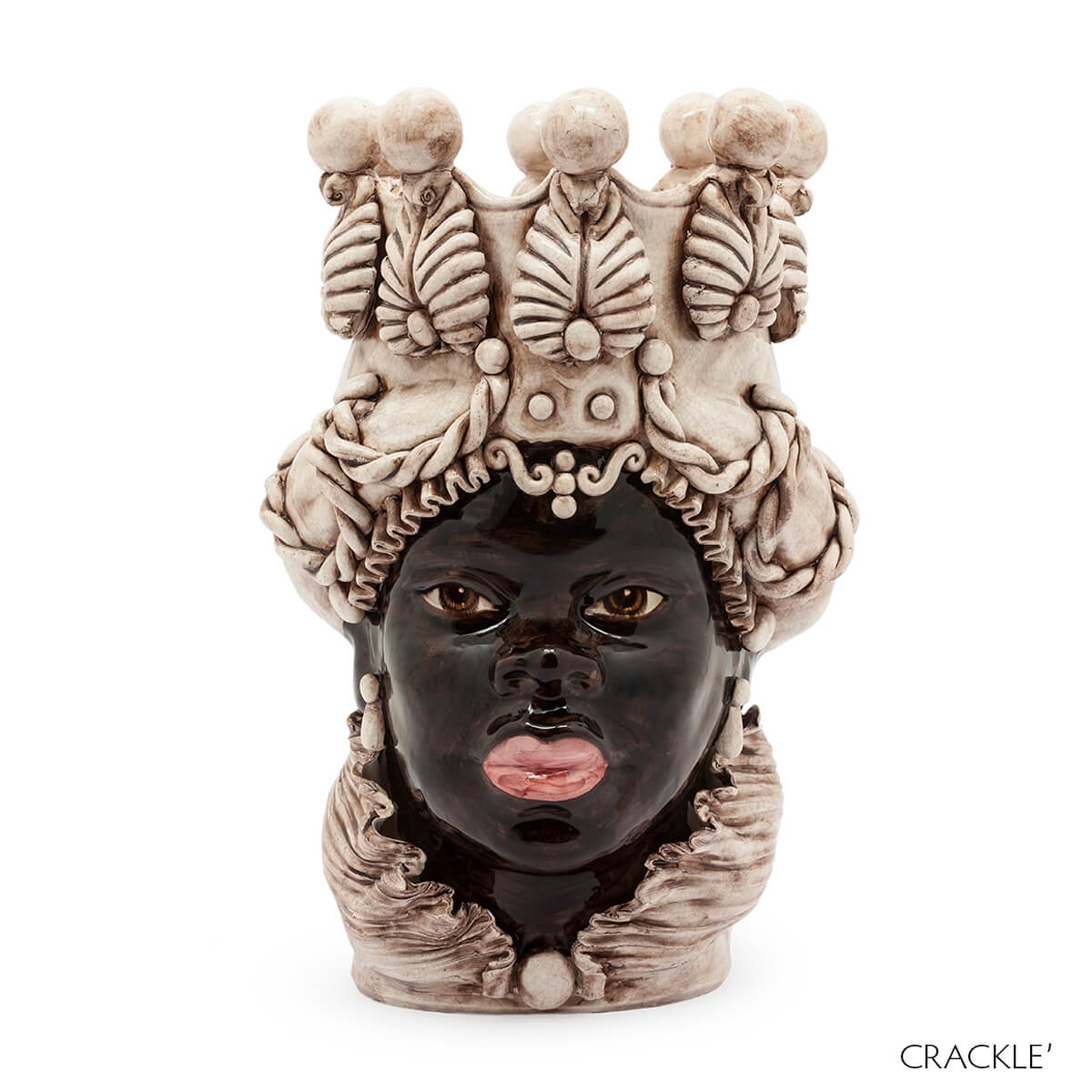 200654-LU ABHIKA ВАЗА MORO LADY BIG GOLD FINISH  - Вид №6