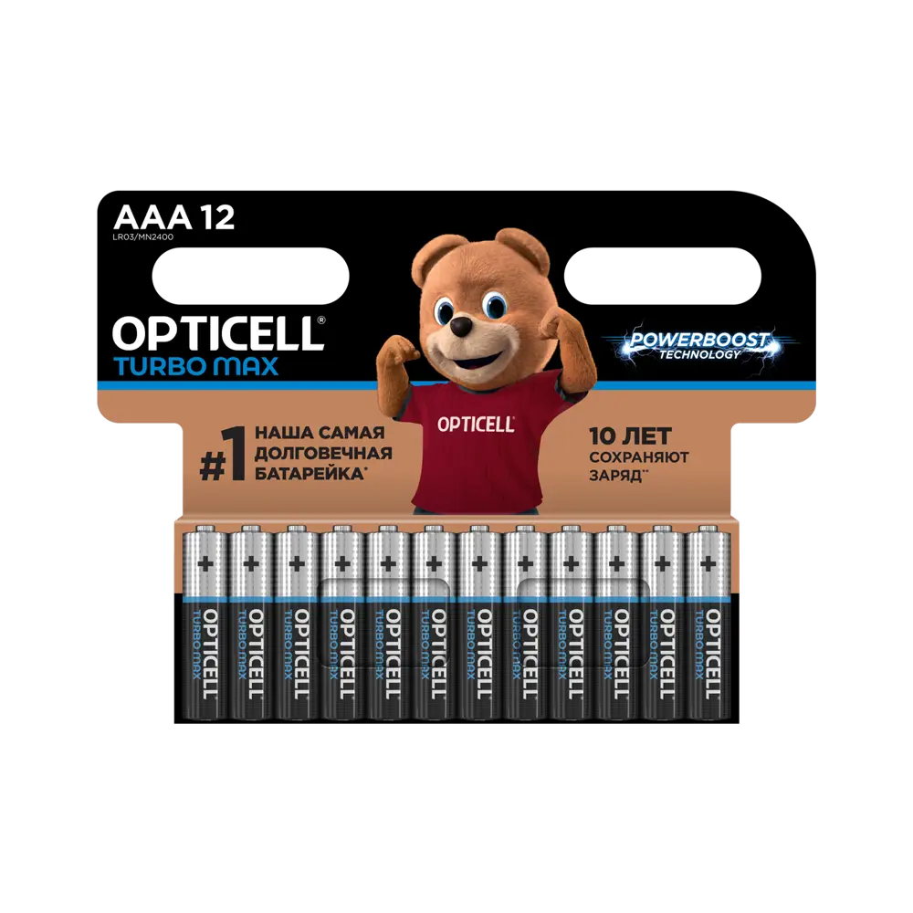 Батарейка алкалиновая Opticell Turbo Max LR03 AAA 12 шт STLM-2115250