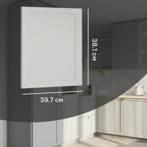 Фасад для кухонного ящика Кинель 39.7×38.1 см KONSENSA массив ясеня серо-зеленый матовый 89398716