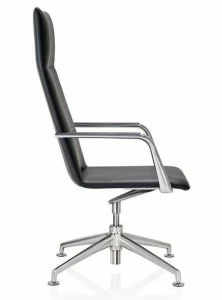 Brunner Кожаное кресло руководителя с 4-мя спицами и подлокотниками Fina