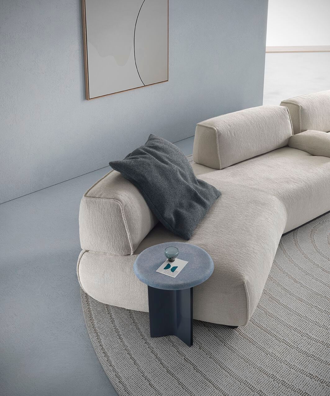 Круглый журнальный столик из натурального камня Marac Owen ARCH-00002445 - Вид №3