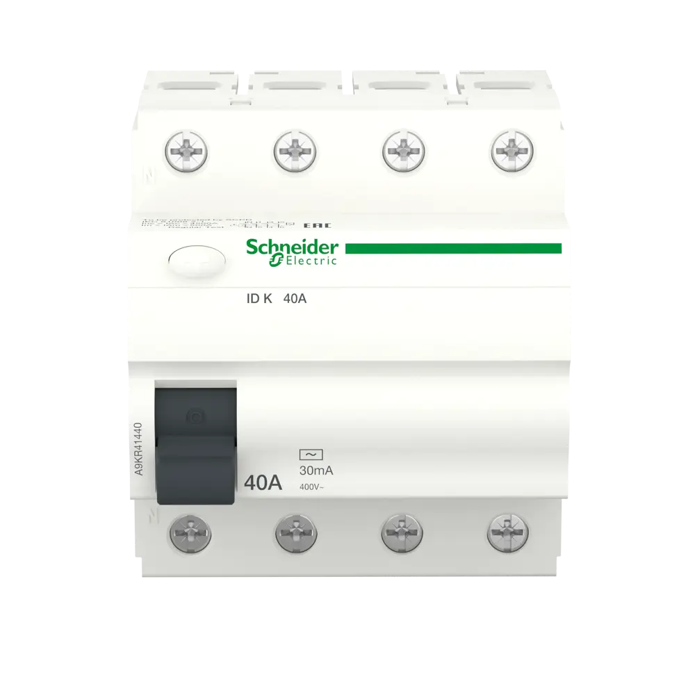 УЗО Systeme Electric Acti9 3P N 40 A 30 мА 10 кА AC A9R41440 STLM-2034286 - Вид №1