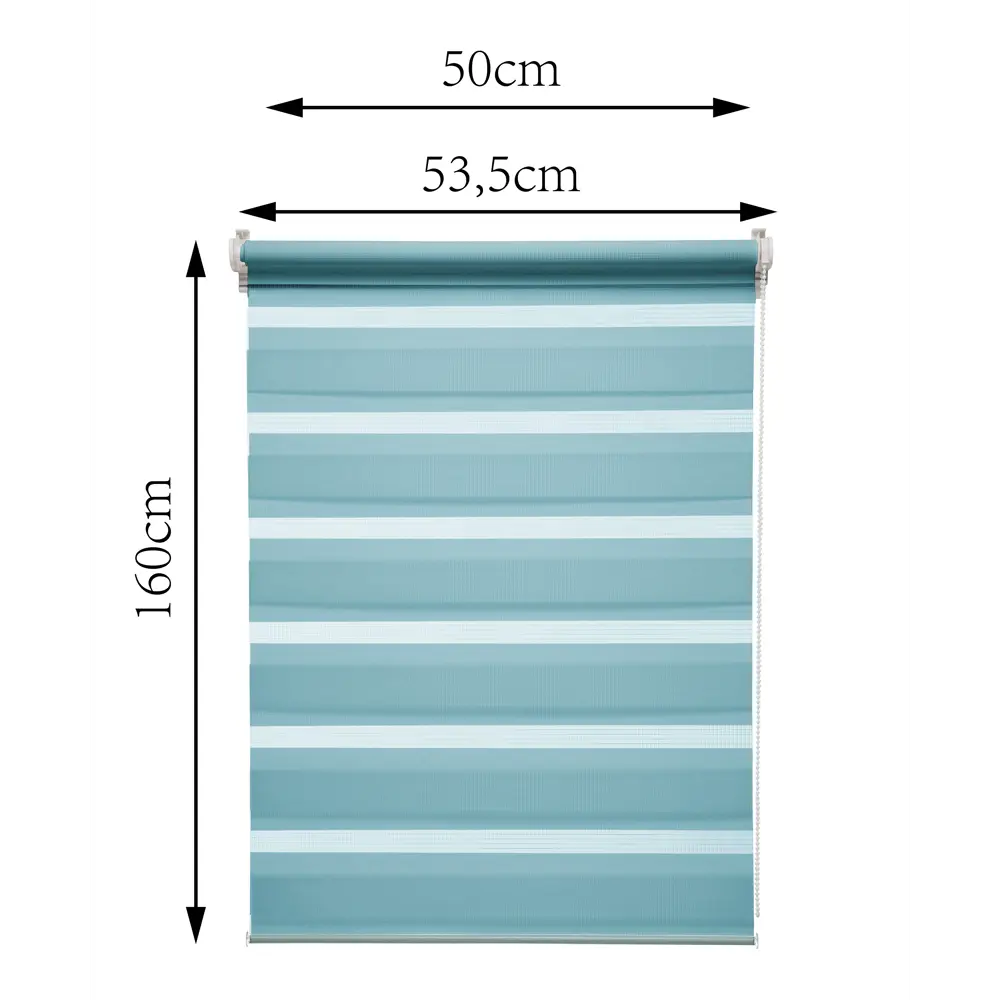 Штора рулонная день-ночь Inspire Peter 50x160 см бирюза Aqua 3 82691095 STLM-2194325 - Вид №3