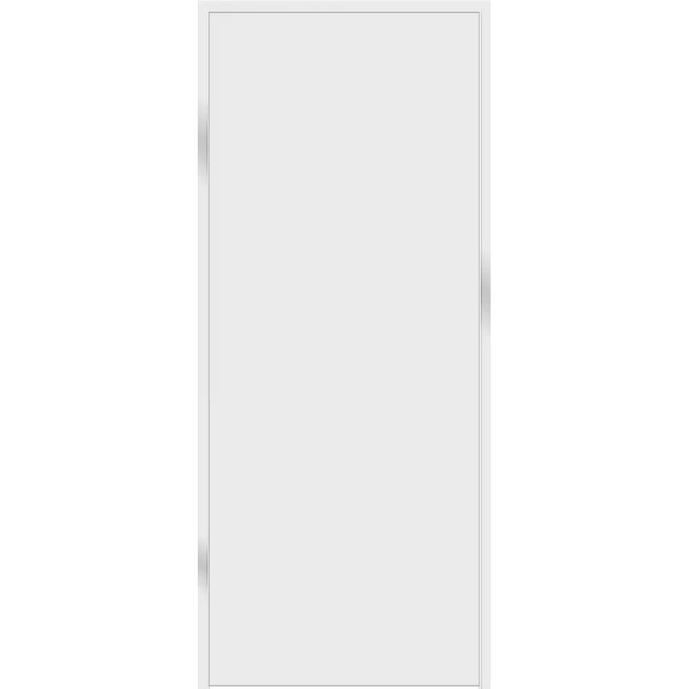 Дверь межкомнатная глухая Invisible 90x220 см цвет белый с замком алюминиевая кромка 89433726 STLM-2041431 VELLDORIS  - Вид №5