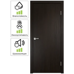 Дверной блок глухой ПВХ Smart М7 правый 642x2038 см цвет венге (с фурнитурой)