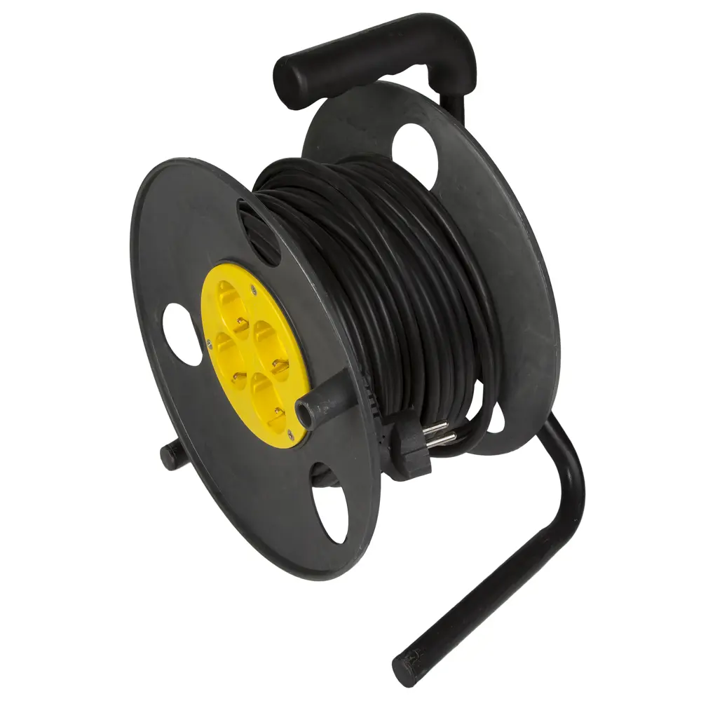 Удлинитель с заземлением на катушке 4 розетки 3х1.5 мм 30 м Santreyd STLM-2037868