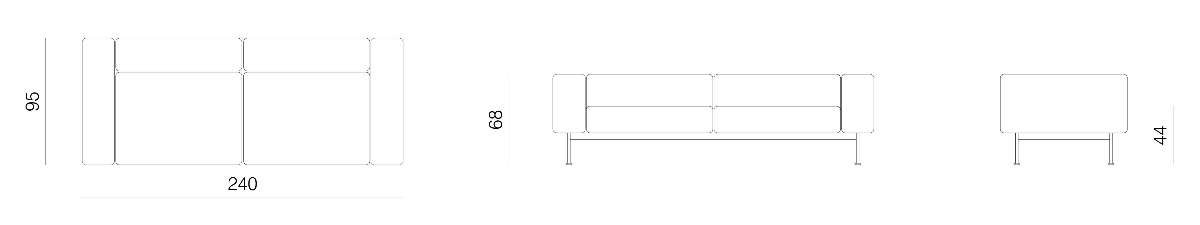 3-местный тканевый садовый диван prostoria Convert ARCH-00073638 - Вид №6