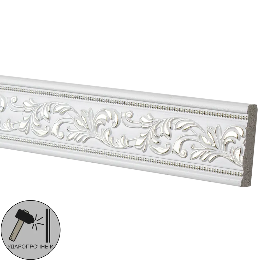 Молдинг настенный полистирол Decomaster 156-60 белый 11х50х2000 мм STLM-2020653