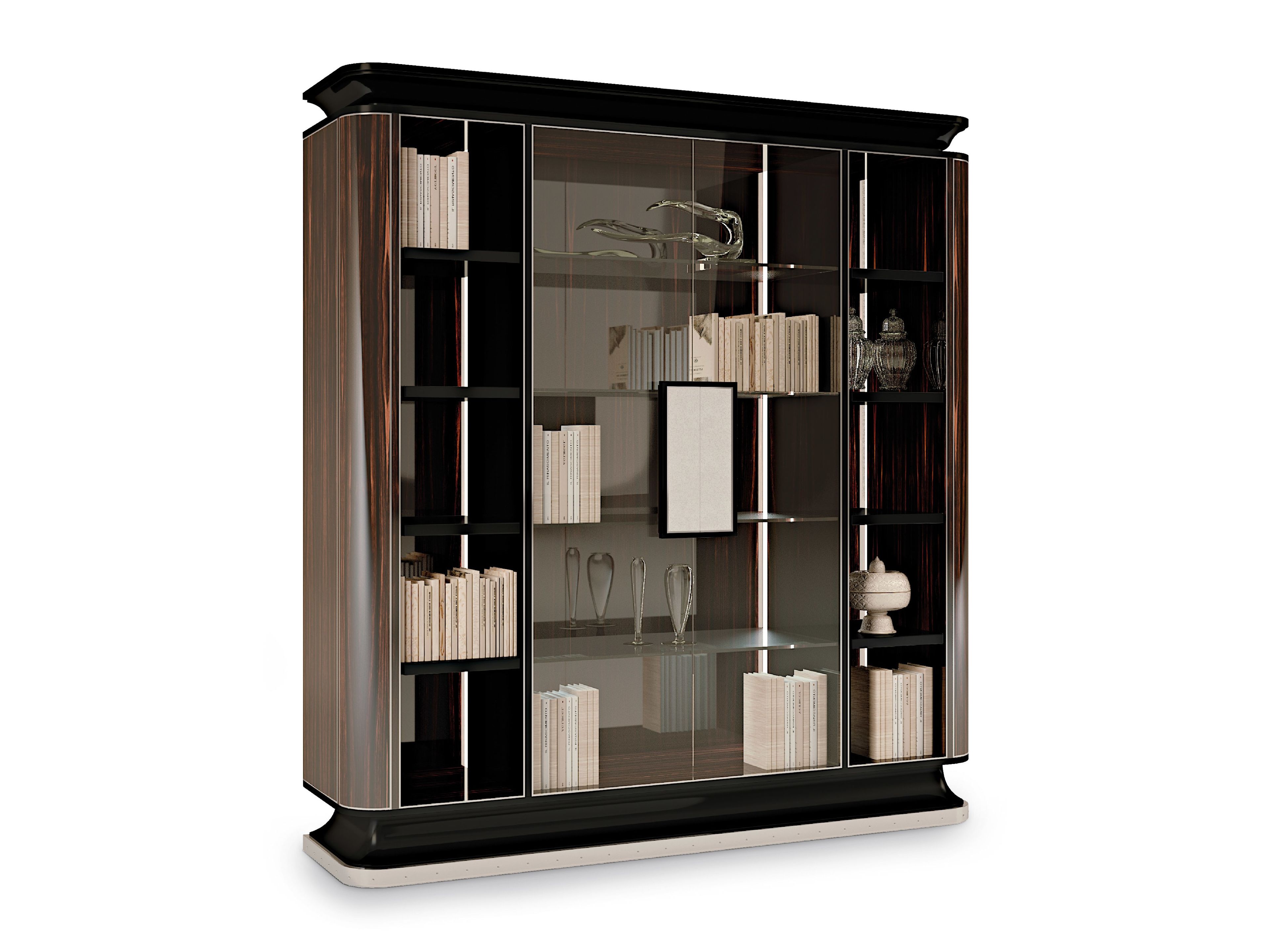 Книжный шкаф из черного дерева и стекла Bellotti Ezio The Majestic ARCH-00122946