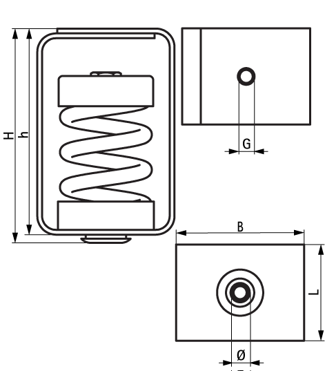 2800705000 VibraTek® HS-1X Spring Hanger high performance spring isolator for medium to heavy machinery walraven  - Вид №1