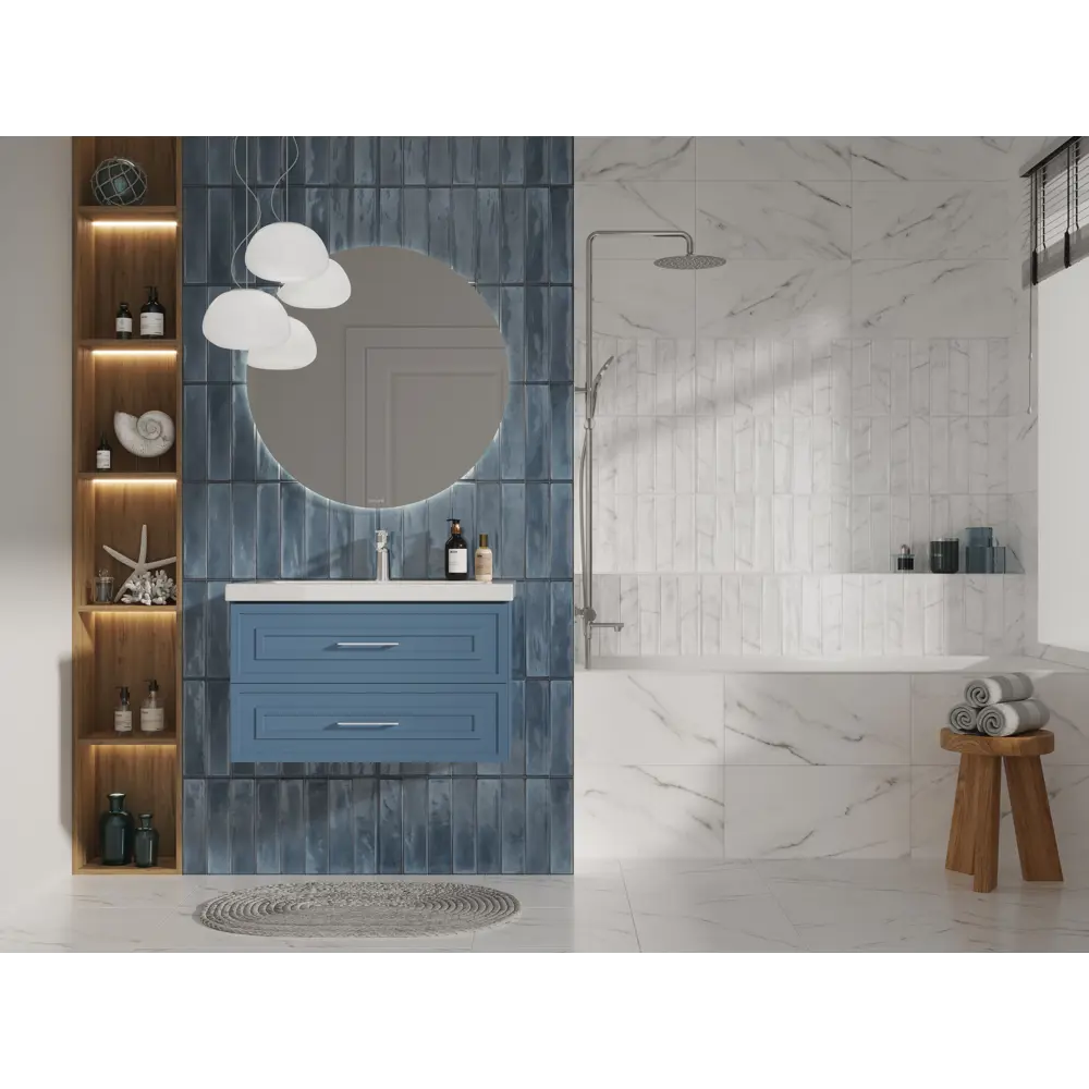 Плитка настенная KREAFORTA Cascada Рельеф 29.8x59.8 см 1.425 м² глянцевая цвет белый STLM-2092114 - Вид №9