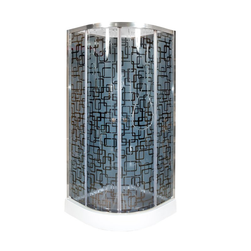 V9015 Душевая кабина DETO Серия V BМ1590 N (без крыши) BLACK - Вид №3