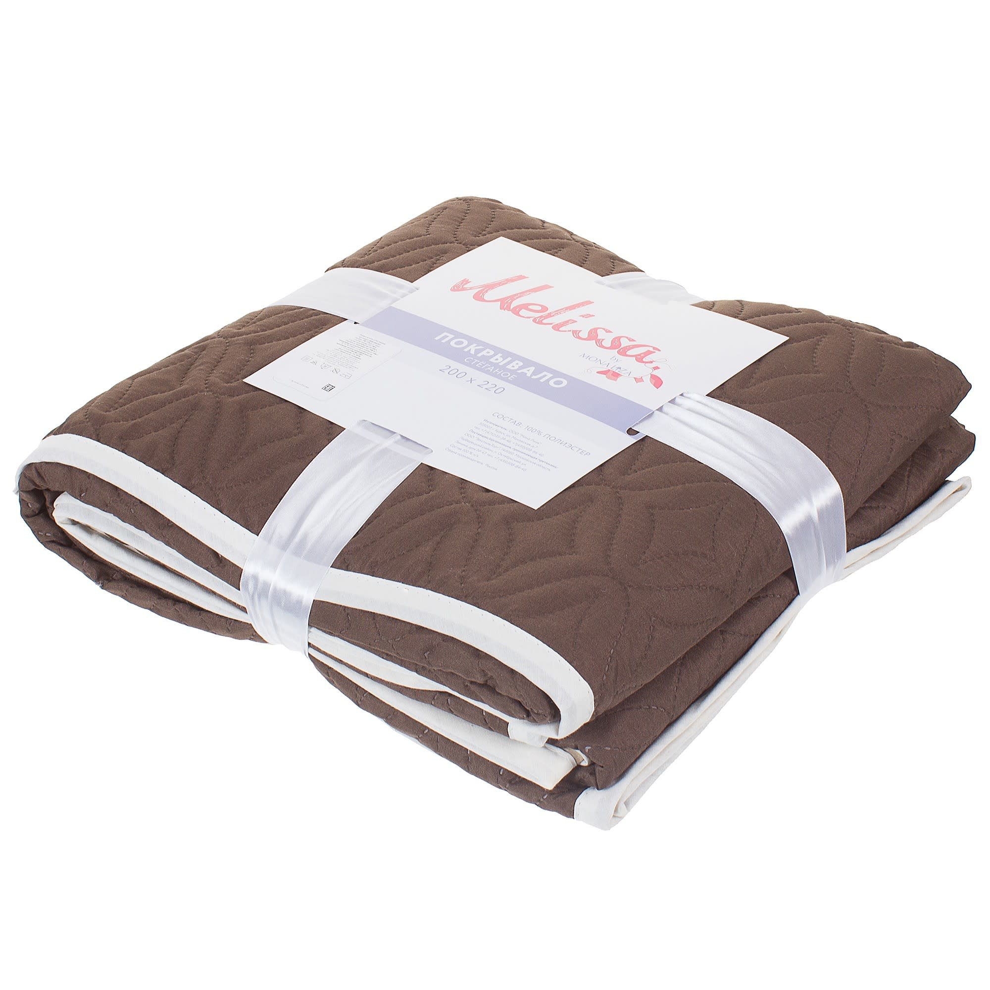 18689117 Покрывало стёганое «Melissa» 200х220 см цвет бежево-коричневый Santreyd  - Вид №3