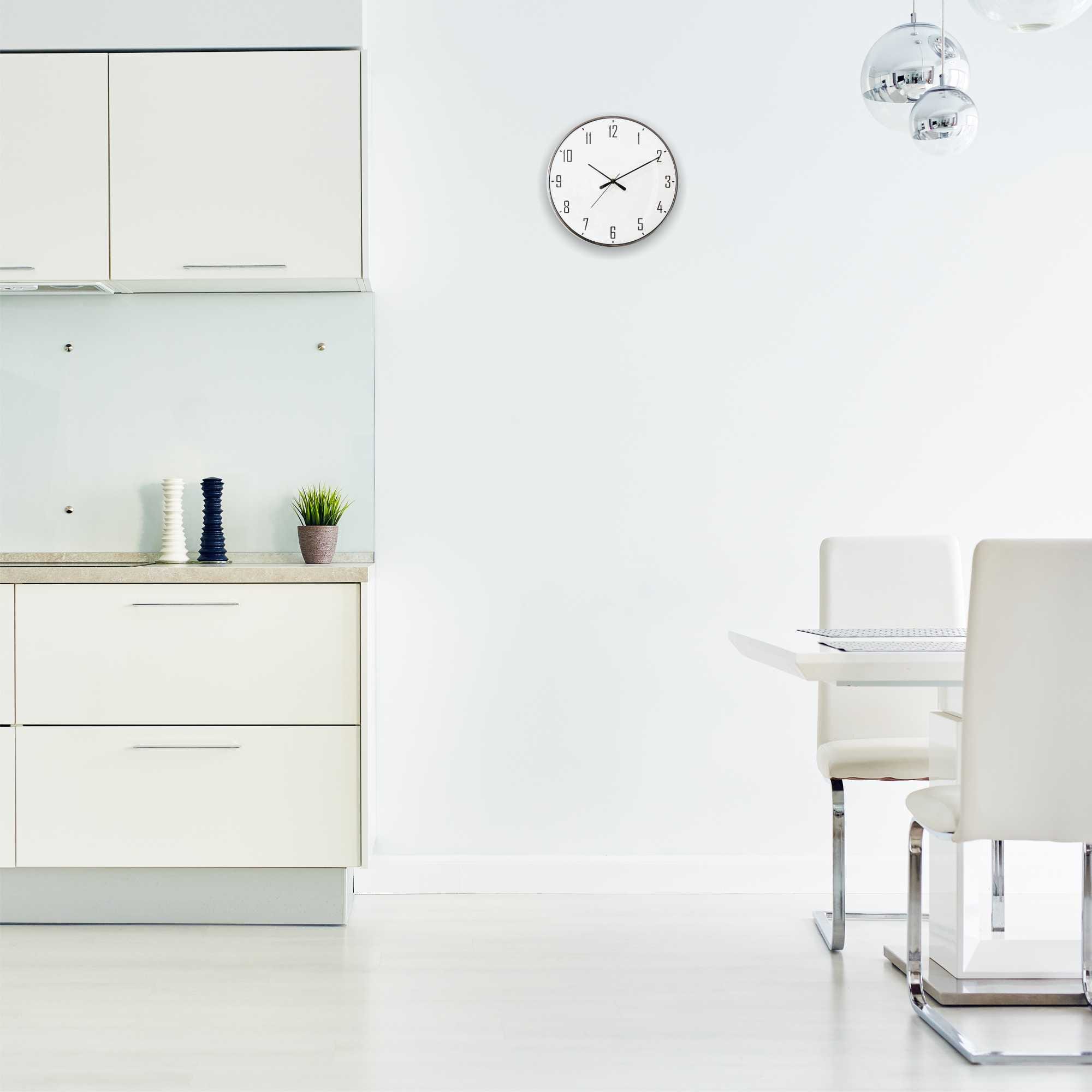 82902874 Часы настенные Apeyron ML200-916 ø33 см металл цвет серебристый Декор Santreyd  - Вид №6