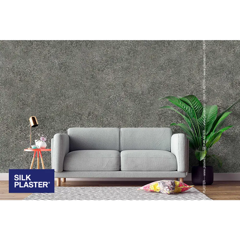 Жидкие обои Silk Plaster Absolute А253 1.4 кг цвет темно-серый 82736048 STLM-2086908  - Вид №3
