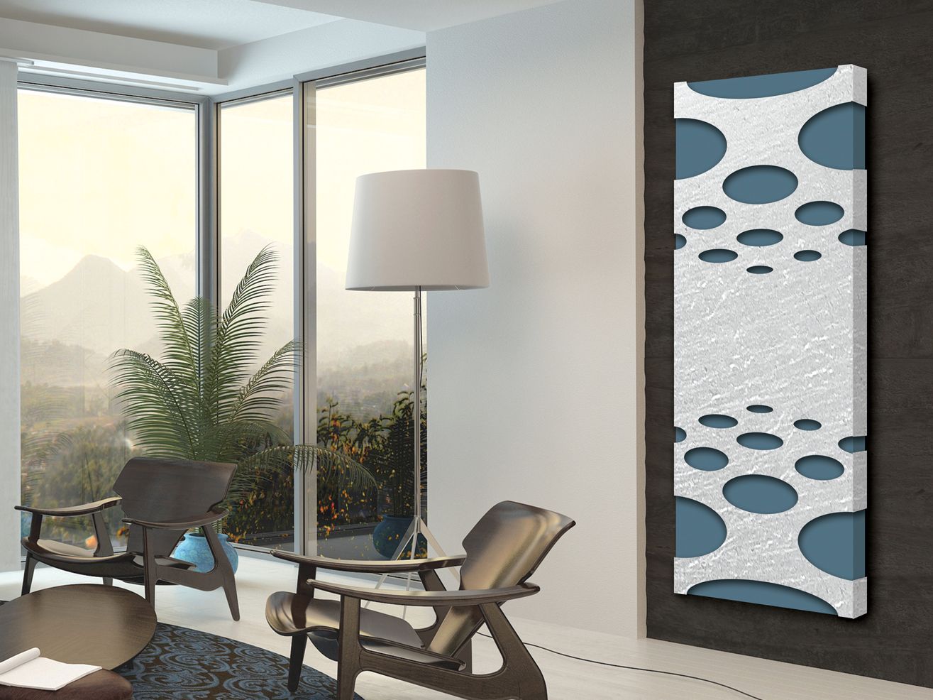 Алюминиевый полотенцесушитель Termo Design двойная пластина-серебряная фольга ARCH-00110172 - Вид №1