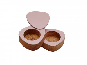 9854 NUPO rose набор солонка/перечница фигурная 8х10х3см;LIND DNA