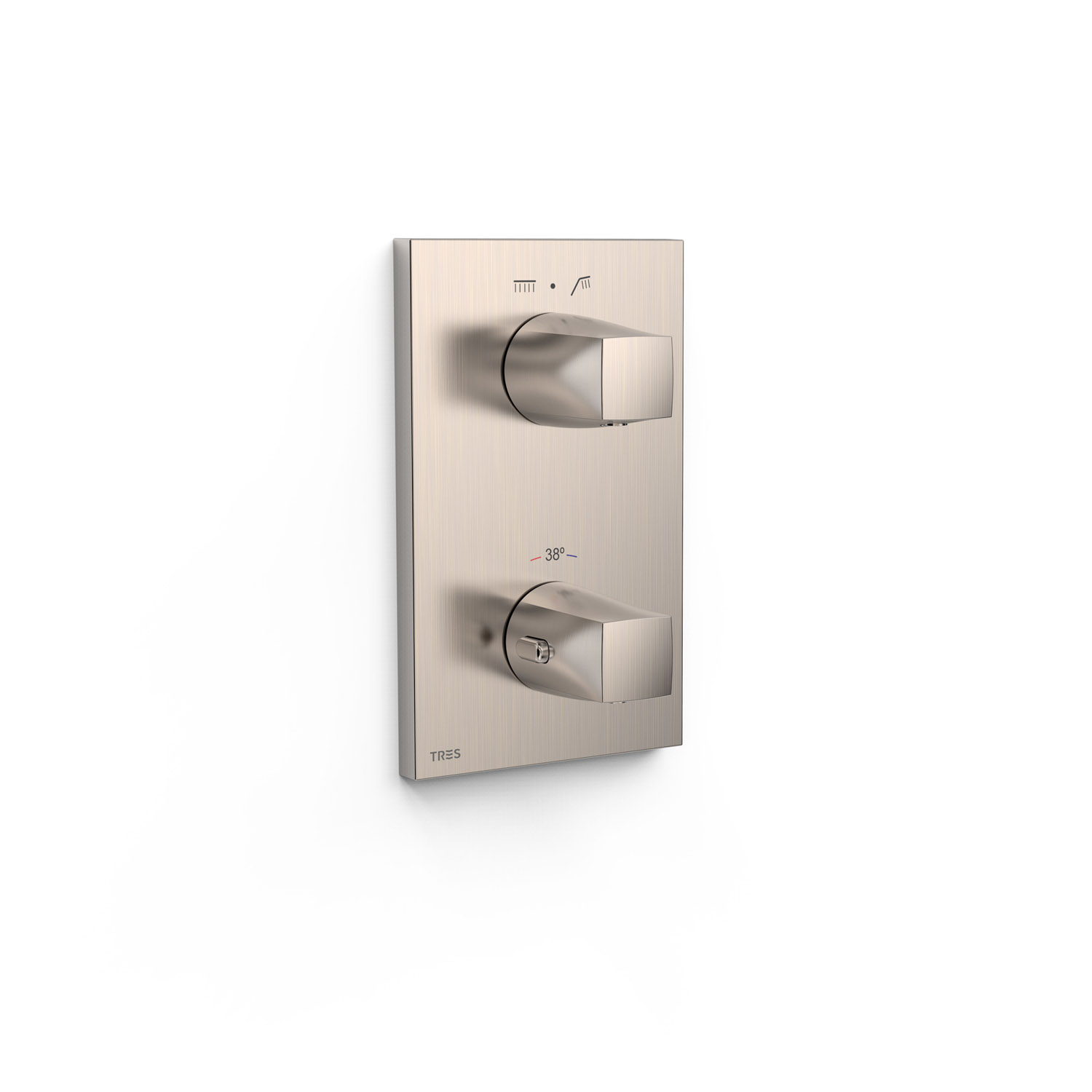 Видимая часть ТЕРМОБЛОКА для скрытого 2-ходового термоблока-21125001AC TRES Therm-box