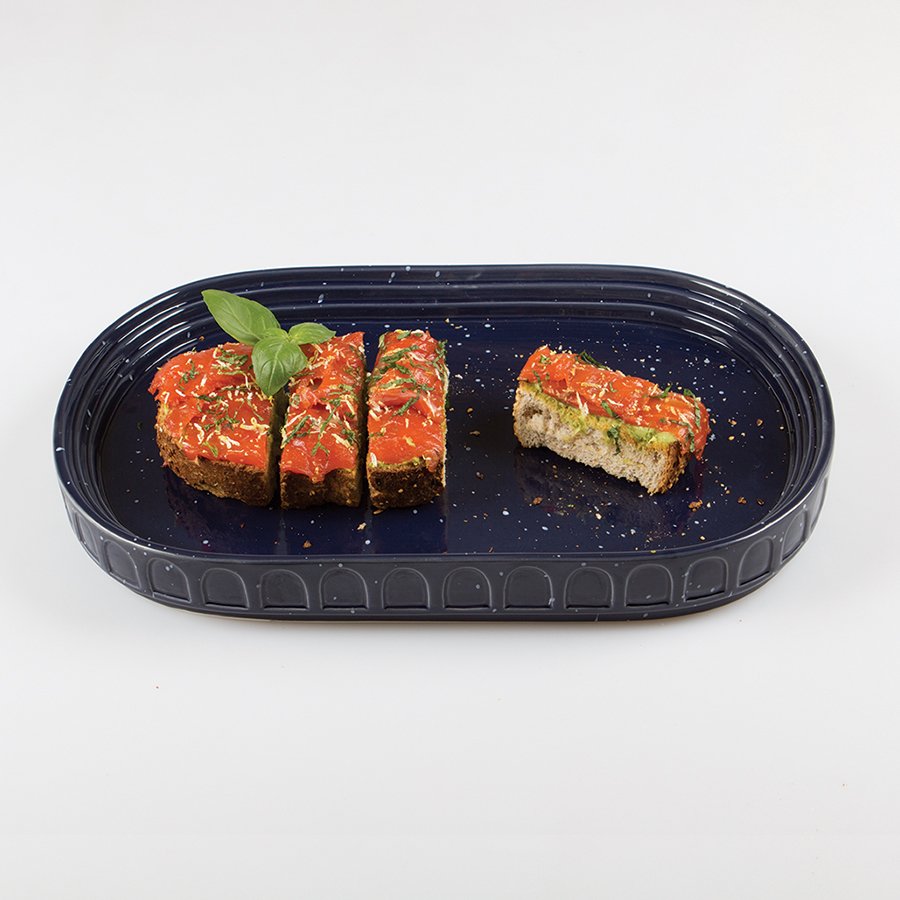 Блюдо сервировочное керамическое синее Hestia DOIY ДИЗАЙНЕРСКИЕ 00-3870118 Синий  - Вид №3