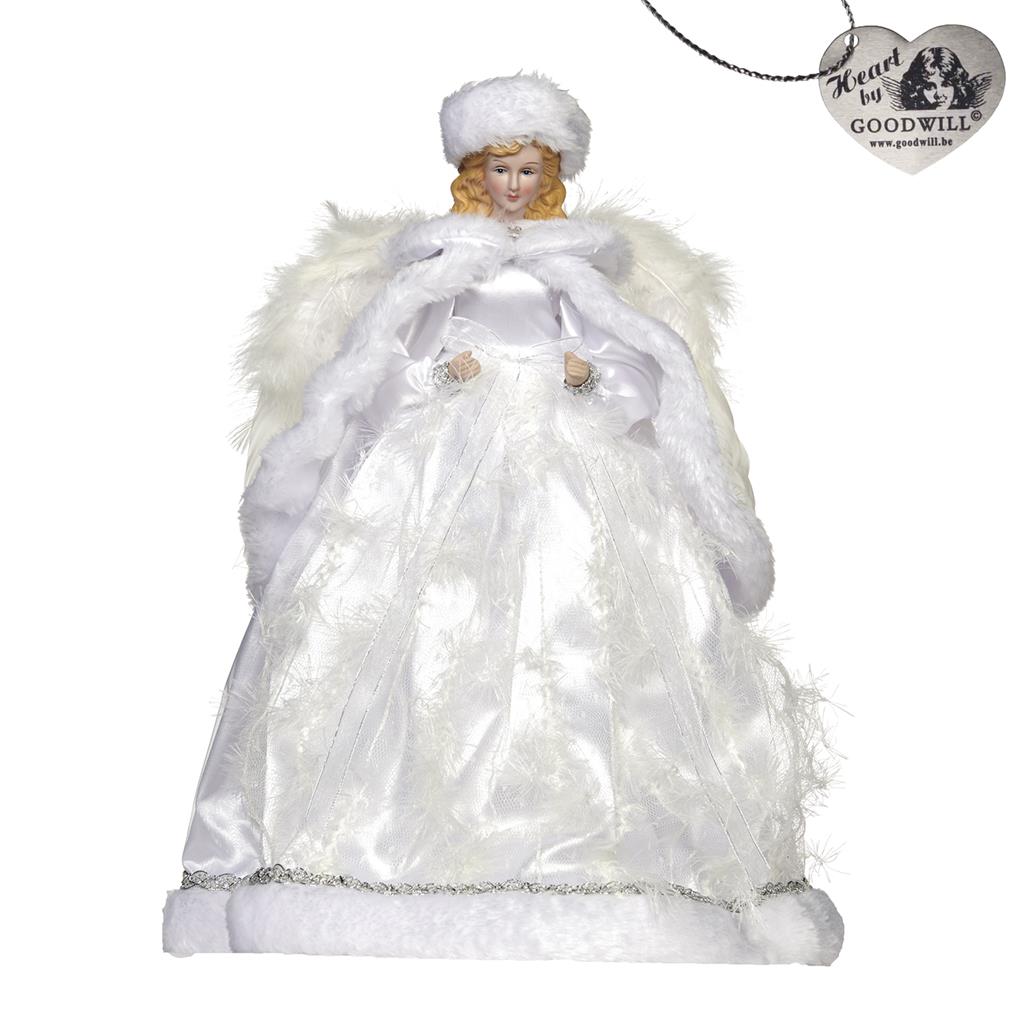 SB 59165 Верхушка Ангел в шубе, белый, 45 см GOODWILL Santreyd 