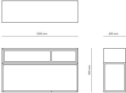 PRADDY Прямоугольная консоль с ящиками  Ml384  - Вид №2