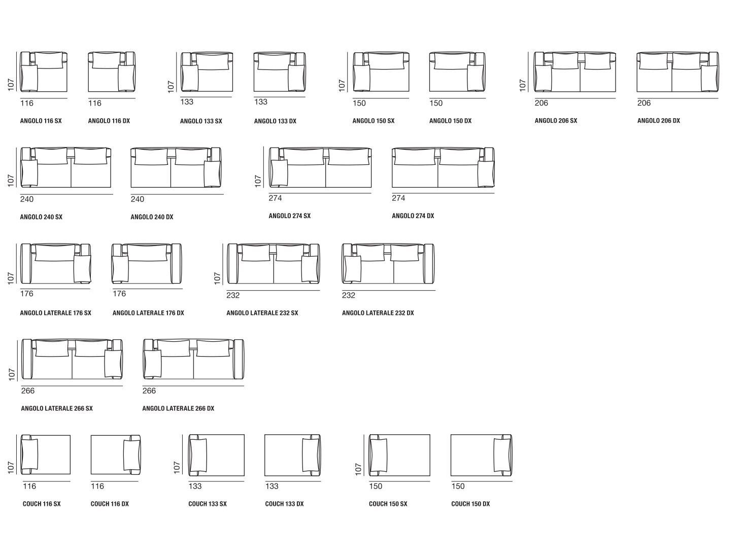 Модульный тканевый диван Verzelloni DAMIAN ARCH-00150817 - Вид №12