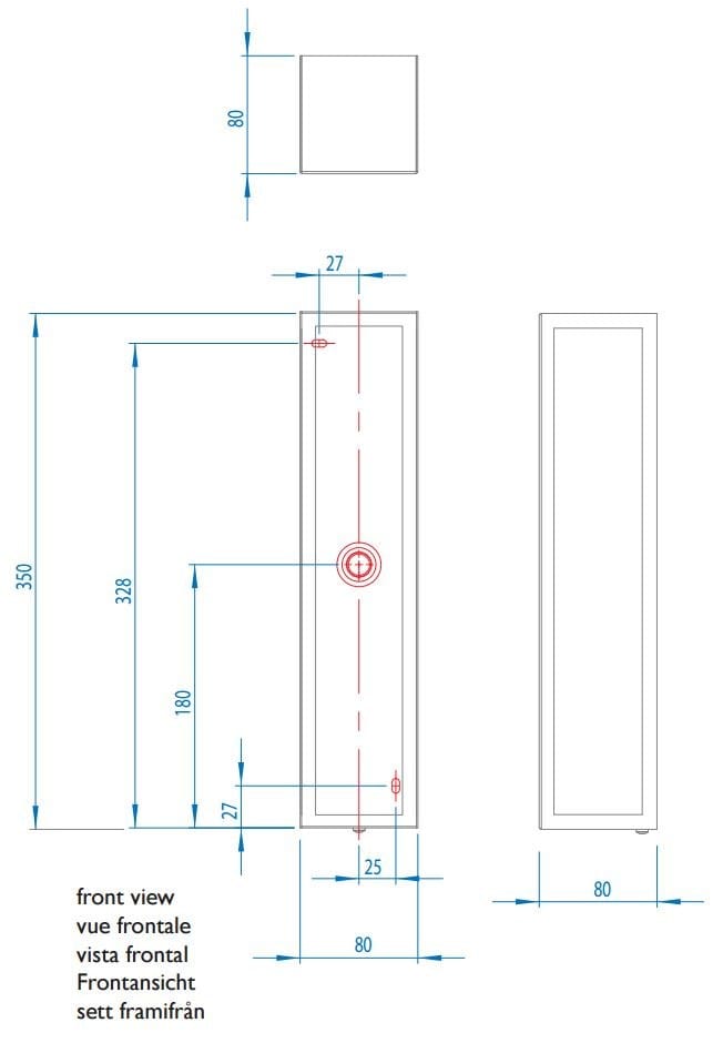 Стальная и стеклянная наружная настенная лампа Astro Lighting SALERNO ARCH-00099717 - Вид №1