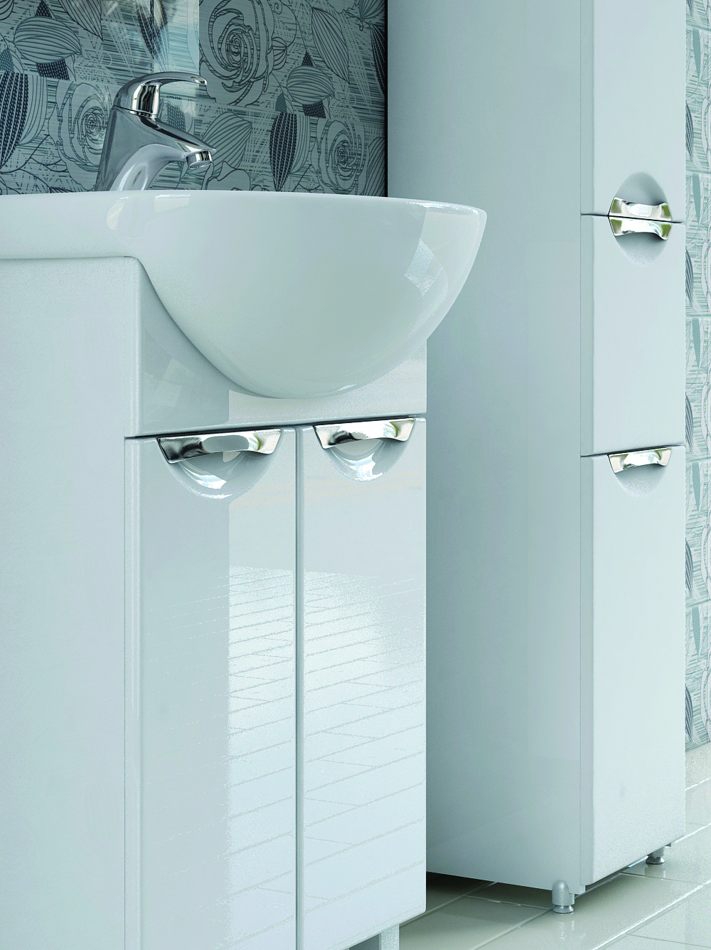 Тумба с раковиной Callao 700-1 (Балтика)700⨉440⨉840 мм белый Santreyd sun-id-665194 - Вид №2