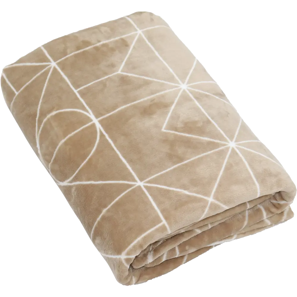 Плед «Арго» 200x220 см микрофибра цвет бежевый Santreyd STLM-2080539 - Вид №3