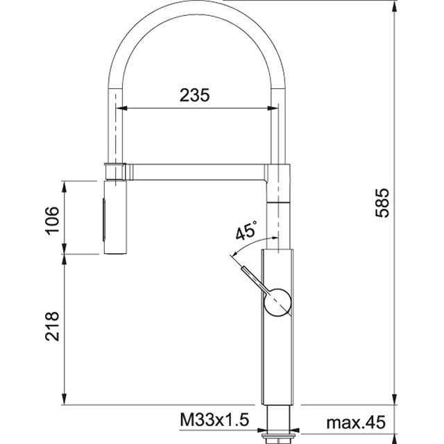 Смеситель кухонный  Franke Crystal Полупрофессиональный Хром/Белый sun-id-1699030 - Вид №1