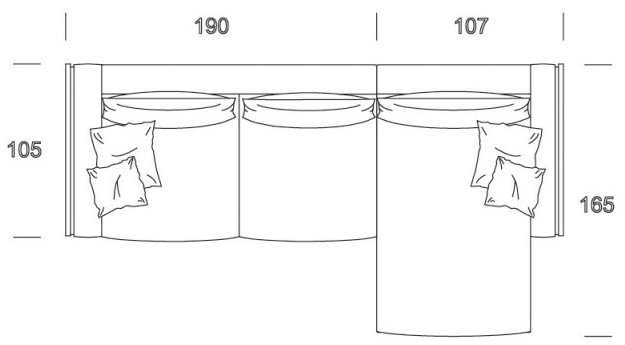 Former In Italia Модульный бархатный диван с шезлонгом Manfredi sun-id-1407833 - Вид №2