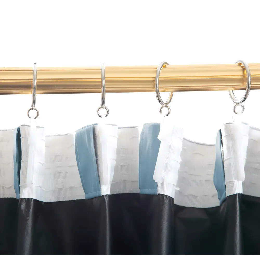 Штора на ленте со скрытыми петлями блэкаут KREAFORTA Luce 210x280 см серо-синий STLM-2001419 - Вид №4