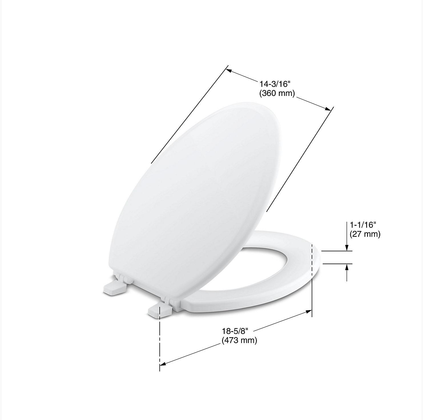 KOHLER Удлиненное сиденье для унитаза Ridgewood K-4694-47  - Вид №3