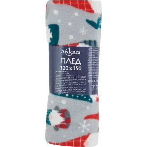 Плед Гномики 120x150 см флис цвет серый