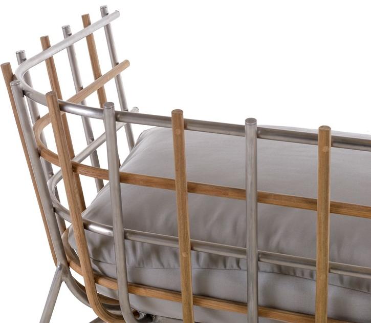 Unopiù Садовый диван из нержавеющей стали и тика Tweed Twediv - Вид №2