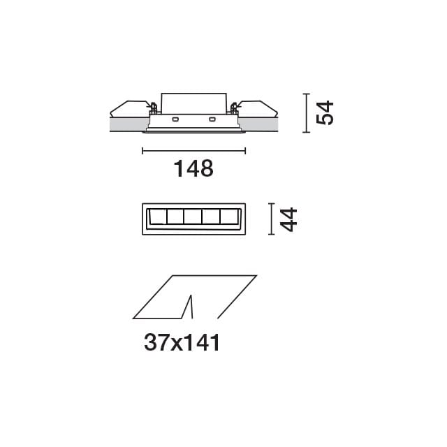 Wall washer a LED per controsoffitti iGuzzini LASER BLADE LGC ARCH-00056364 - Вид №7