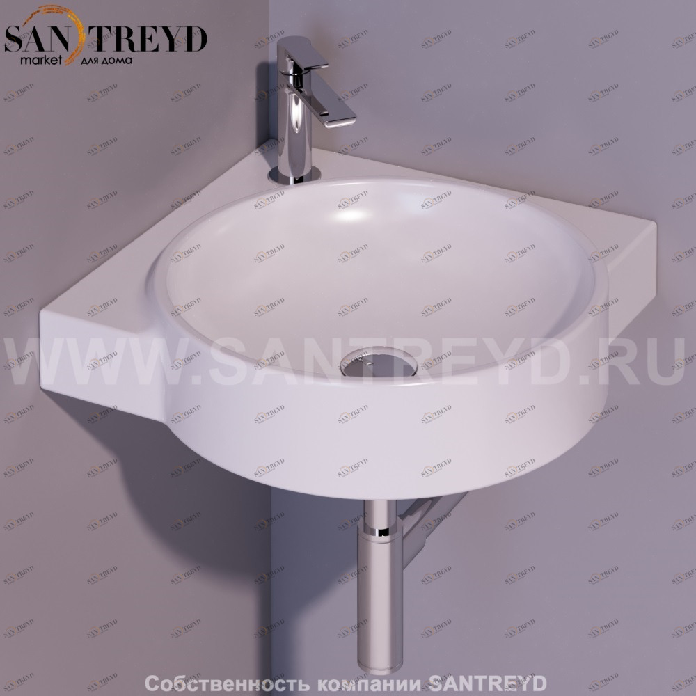 FL24BIANCO Подвесная раковина настенная круглая Simas Flow белая