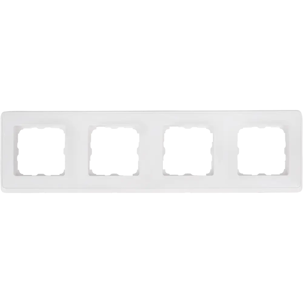 Рамка для розеток и выключателей Legrand Cariva 4 поста, цвет белый STLM-2058453