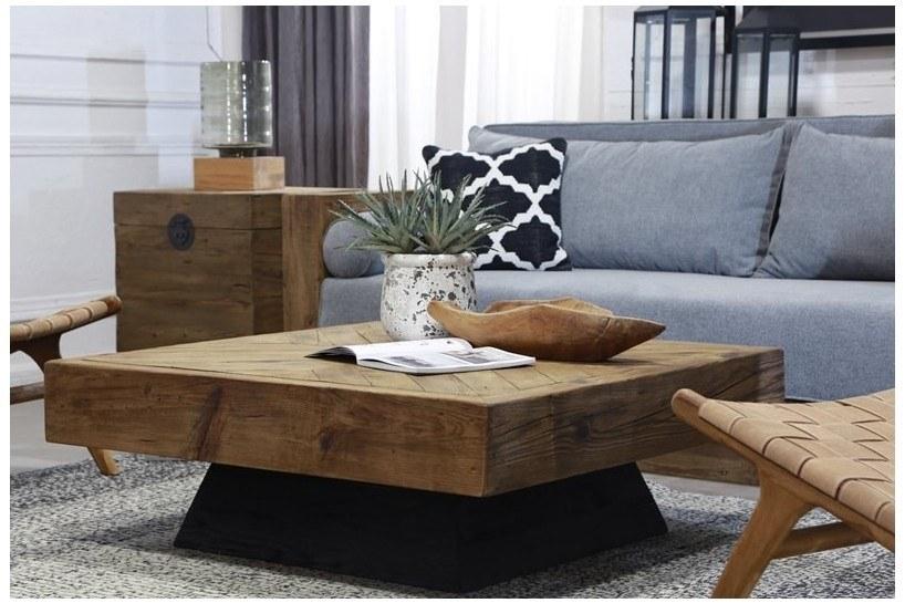 Arrediorg.it® Низкий квадратный журнальный столик из массива дерева Woodside Ah702-1 table  - Вид №8