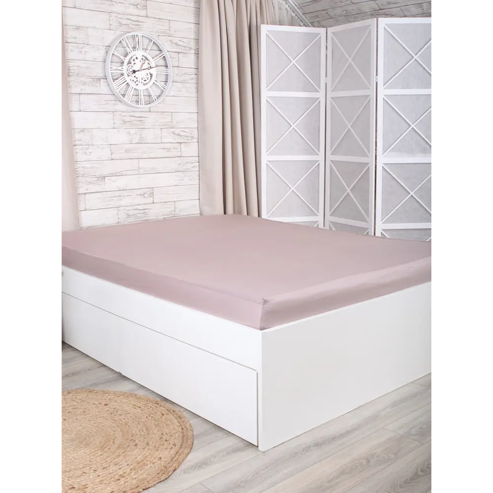 Простыня Mona Liza Premium 200x180 см сатин на резинке капучино 82493897 STLM-2107217 Santreyd  - Вид №4