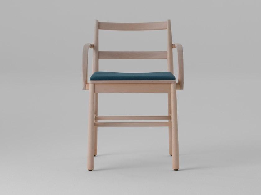TrabA' Стул из бука со встроенной подушкой Julie 0021-imb-ar - Вид №2