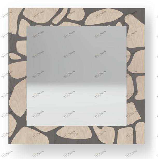 LIGNIS® Квадратное настенное зеркало в раме Dolcevita nature 12.058