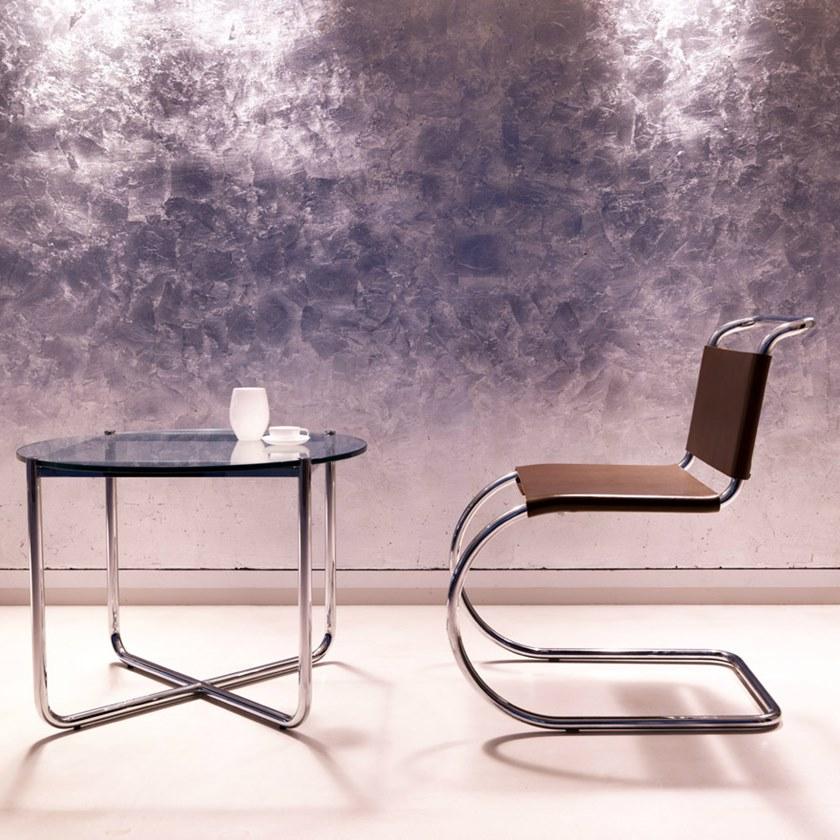 KNOLL Круглый журнальный столик из стали и стекла Mr sun-id-1470083 - Вид №5