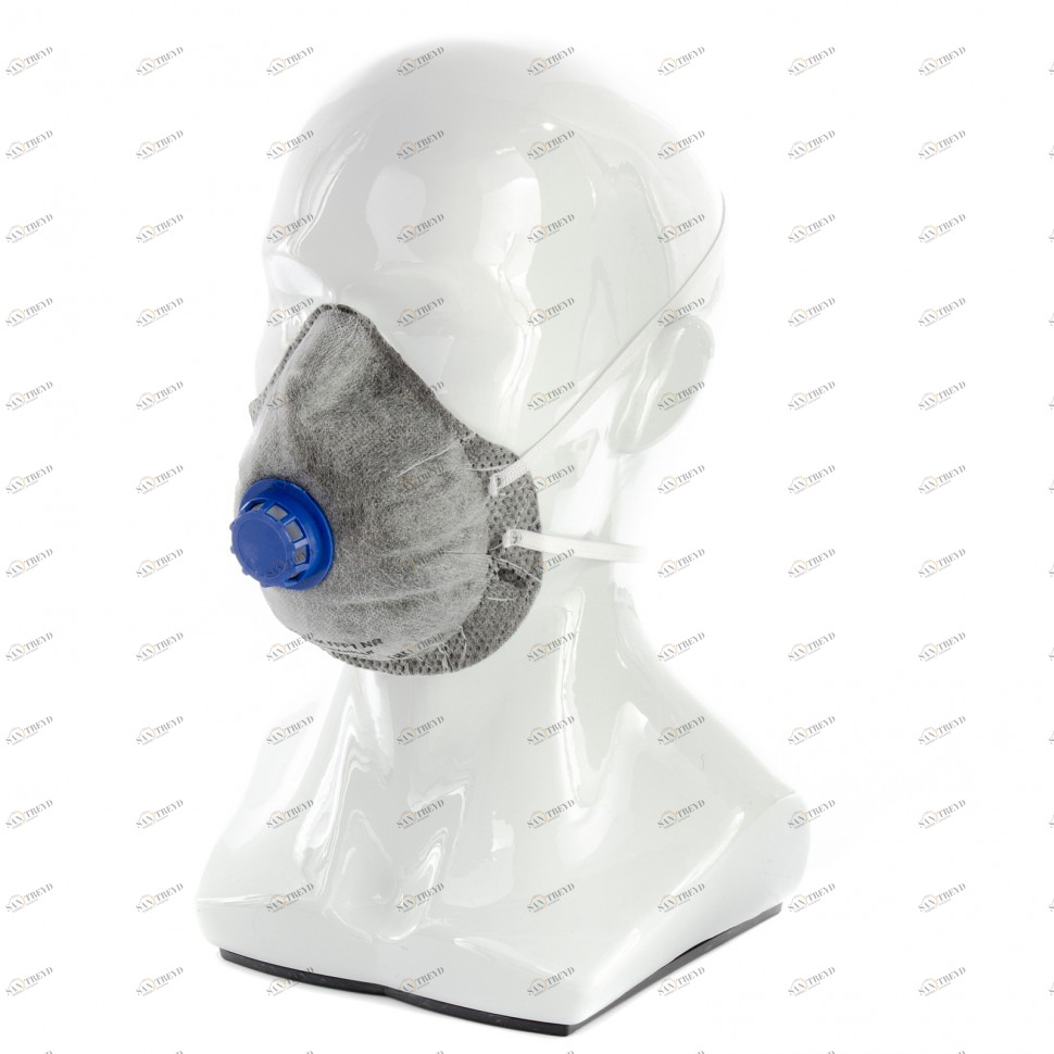 Полумаска фильтр c угольным слоем с клапаном выдоха СИБРТЕХ 13213