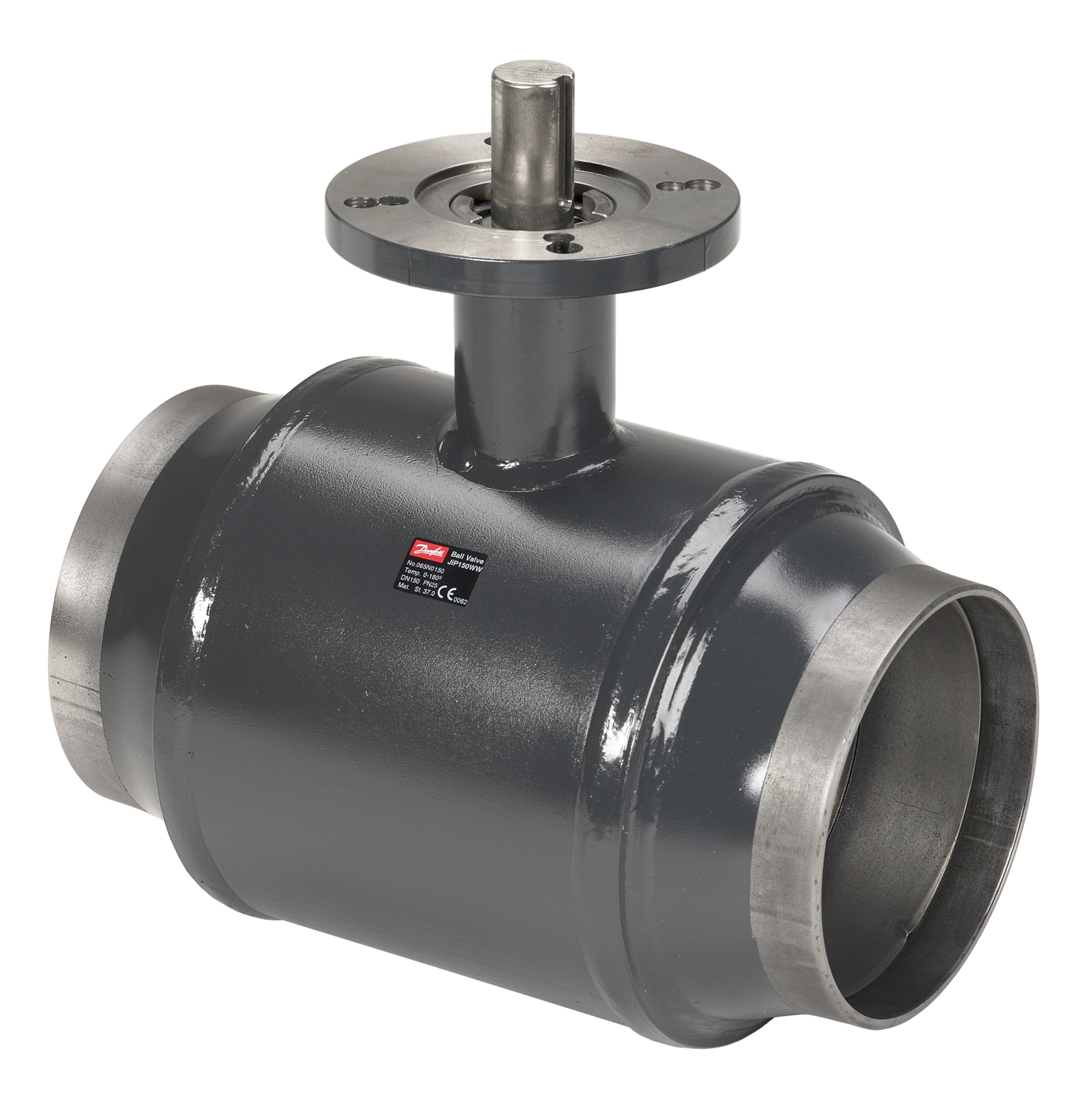 Danfoss JiP цельносварные из углеродистой стали с полным проходом (PN 16/25/40) Кран шар.JIP-WW(св-св)Ду350 Py25 редукт 065N1173  - Вид №20