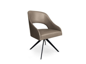 Кожаное вращающееся кресло с подлокотниками