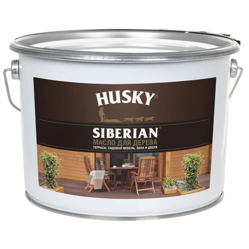 Масло для дерева Husky Siberian для наружных работ 9 л 89349450 STLM-1533340 - Вид №1